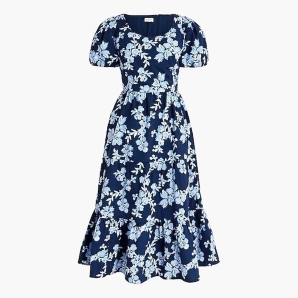 NEW w TAGS- JCrew MIDI Floral Peplum Dress